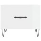 vidaXL Mesa de centro madera de ingeniería brillo blanco 50x50x40 cm vidaXL Mesa de centro madera de ingeniería brillo blanco 50x50x40 cm