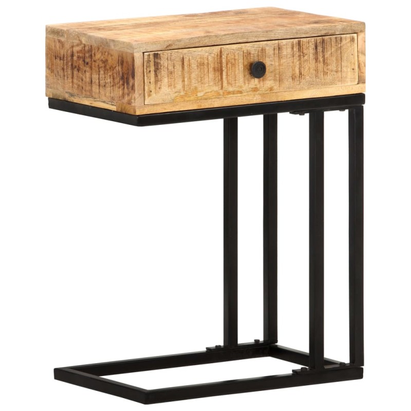 vidaXL Mesa auxiliar forma de U madera maciza de mango 45x30x61 cm vidaXL Mesa auxiliar forma de U madera maciza de mango 45x30x61 cm