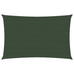 vidaXL Toldo de vela verde oscuro HDPE 160 g/m² 2x4 m