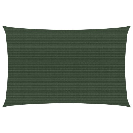 vidaXL Toldo de vela verde oscuro HDPE 160 g/m² 2x4 m