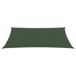 vidaXL Toldo de vela verde oscuro HDPE 160 g/m² 2x4 m