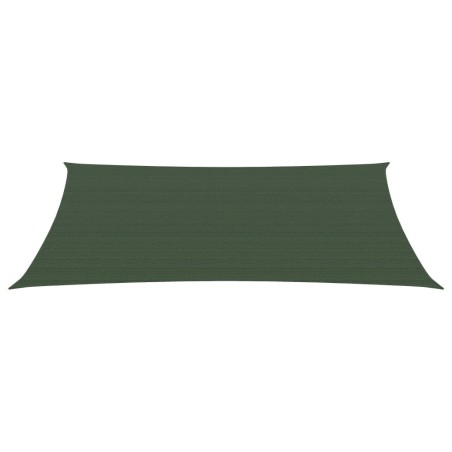 vidaXL Toldo de vela verde oscuro HDPE 160 g/m² 2x4 m