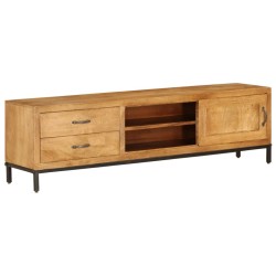 vidaXL Mueble para TV de madera de mango maciza 140x30x40 cm