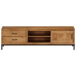 vidaXL Mueble para TV de madera de mango maciza 140x30x40 cm