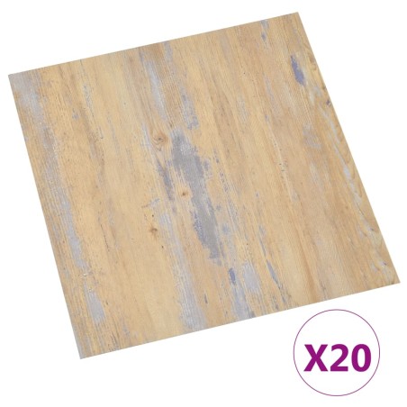 vidaXL Tarimas de suelo autoadhesivas 20 unidades PVC 1,86 m² marrón