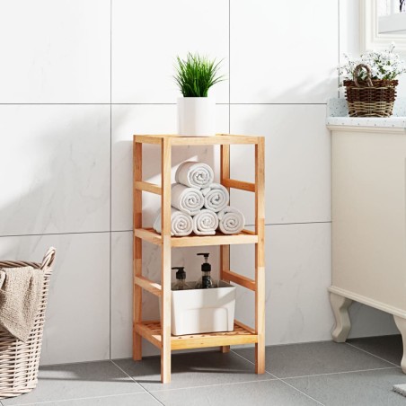 vidaXL Estante de baño madera maciza nogal 35,5x35,5x79 cm