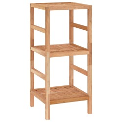 vidaXL Estante de baño madera maciza nogal 35,5x35,5x79 cm