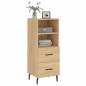 vidaXL Aparador madera contrachapada color roble Sonoma 34,5x34x90 cm vidaXL Aparador madera contrachapada color roble Sonoma 34,5x34x90 cm