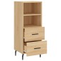 vidaXL Aparador madera contrachapada color roble Sonoma 34,5x34x90 cm vidaXL Aparador madera contrachapada color roble Sonoma 34,5x34x90 cm