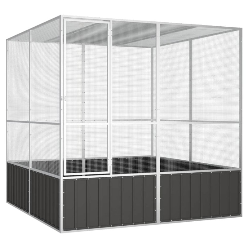 vidaXL Jaula pájaros acero galvanizado antracita 213,5x217,5x211,5 cm vidaXL Jaula pájaros acero galvanizado antracita 213,5x217,5x211,5 cm