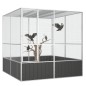 vidaXL Jaula pájaros acero galvanizado antracita 213,5x217,5x211,5 cm vidaXL Jaula pájaros acero galvanizado antracita 213,5x217,5x211,5 cm