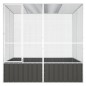 vidaXL Jaula pájaros acero galvanizado antracita 213,5x217,5x211,5 cm vidaXL Jaula pájaros acero galvanizado antracita 213,5x217,5x211,5 cm