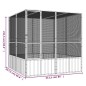 vidaXL Jaula pájaros acero galvanizado antracita 213,5x217,5x211,5 cm vidaXL Jaula pájaros acero galvanizado antracita 213,5x217,5x211,5 cm