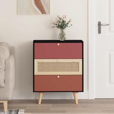vidaXL Aparador con cajones madera contrachapada 60x30x75 cm