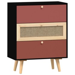 vidaXL Aparador con cajones madera contrachapada 60x30x75 cm