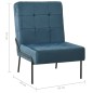 vidaXL Silla de relajación de terciopelo azul 65x79x87 cm vidaXL Silla de relajación de terciopelo azul 65x79x87 cm