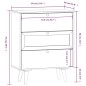 vidaXL Aparador con cajones madera contrachapada 60x30x75 cm vidaXL Aparador con cajones madera contrachapada 60x30x75 cm