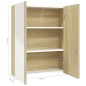 vidaXL Armario de espejo de baño MDF blanco y roble 60x15x75 cm vidaXL Armario de espejo de baño MDF blanco y roble 60x15x75 cm