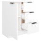 vidaXL Aparador de madera contrachapada blanco brillante 60x30x70 cm vidaXL Aparador de madera contrachapada blanco brillante 60x30x70 cm