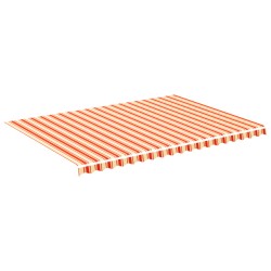 vidaXL Tela de repuesto para toldo amarillo y naranja 5x3,5 m