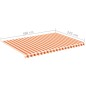 vidaXL Tela de repuesto para toldo amarillo y naranja 5x3,5 m vidaXL Tela de repuesto para toldo amarillo y naranja 5x3,5 m