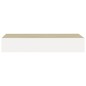 vidaXL Estantes de pared con cajón 2 uds MDF roble/blanco 60x23,5x10cm vidaXL Estantes de pared con cajón 2 uds MDF roble/blanco 60x23,5x10cm