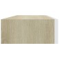 vidaXL Estantes de pared con cajón 2 uds MDF roble/blanco 60x23,5x10cm vidaXL Estantes de pared con cajón 2 uds MDF roble/blanco 60x23,5x10cm