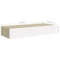 vidaXL Estantes de pared con cajón 2 uds MDF roble/blanco 60x23,5x10cm vidaXL Estantes de pared con cajón 2 uds MDF roble/blanco 60x23,5x10cm