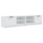 vidaXL Mueble TV 2 pzs madera contrachapada blanco brillo 80x35x36,5cm vidaXL Mueble TV 2 pzs madera contrachapada blanco brillo 80x35x36,5cm