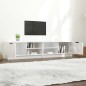 vidaXL Mueble TV 2 pzs madera contrachapada blanco brillo 80x35x36,5cm vidaXL Mueble TV 2 pzs madera contrachapada blanco brillo 80x35x36,5cm