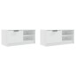 vidaXL Mueble TV 2 pzs madera contrachapada blanco brillo 80x35x36,5cm vidaXL Mueble TV 2 pzs madera contrachapada blanco brillo 80x35x36,5cm