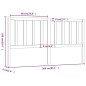 vidaXL Cabecero de cama madera maciza de pino gris 206x4x100 cm vidaXL Cabecero de cama madera maciza de pino gris 206x4x100 cm