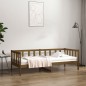 vidaXL Sofá cama de madera maciza de pino marrón miel 90x190 cm vidaXL Sofá cama de madera maciza de pino marrón miel 90x190 cm