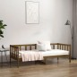 vidaXL Sofá cama de madera maciza de pino marrón miel 90x190 cm vidaXL Sofá cama de madera maciza de pino marrón miel 90x190 cm