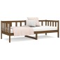 vidaXL Sofá cama de madera maciza de pino marrón miel 90x190 cm vidaXL Sofá cama de madera maciza de pino marrón miel 90x190 cm