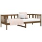 vidaXL Sofá cama de madera maciza de pino marrón miel 90x190 cm vidaXL Sofá cama de madera maciza de pino marrón miel 90x190 cm