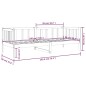 vidaXL Sofá cama de madera maciza de pino marrón miel 90x190 cm vidaXL Sofá cama de madera maciza de pino marrón miel 90x190 cm