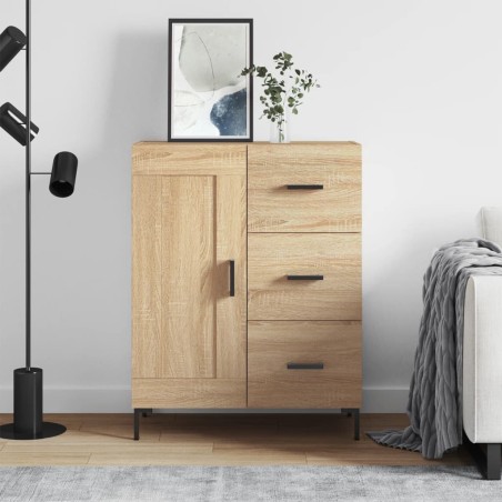 vidaXL Aparador de madera de ingeniería roble Sonoma 69,5x34x90 cm
