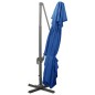 vidaXL Sombrilla voladiza con doble techo azul celeste 400x300 cm vidaXL Sombrilla voladiza con doble techo azul celeste 400x300 cm