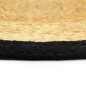 vidaXL Mantel individual redondo 4 uds yute algodón natural negro 38cm vidaXL Mantel individual redondo 4 uds yute algodón natural negro 38cm