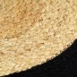 vidaXL Mantel individual redondo 4 uds yute algodón natural negro 38cm vidaXL Mantel individual redondo 4 uds yute algodón natural negro 38cm