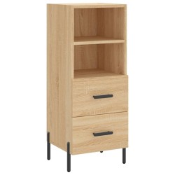 vidaXL Aparador madera contrachapada color roble Sonoma 34,5x34x90 cm