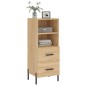 vidaXL Aparador madera contrachapada color roble Sonoma 34,5x34x90 cm vidaXL Aparador madera contrachapada color roble Sonoma 34,5x34x90 cm