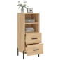 vidaXL Aparador madera contrachapada color roble Sonoma 34,5x34x90 cm vidaXL Aparador madera contrachapada color roble Sonoma 34,5x34x90 cm