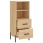 vidaXL Aparador madera contrachapada color roble Sonoma 34,5x34x90 cm vidaXL Aparador madera contrachapada color roble Sonoma 34,5x34x90 cm