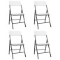 vidaXL Sillas de jardín plegables 4 unidades de HDPE blancas vidaXL Sillas de jardín plegables 4 unidades de HDPE blancas