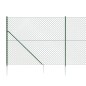 vidaXL Cerca de alambre con pinchos de anclaje verde 2x10 m vidaXL Cerca de alambre con pinchos de anclaje verde 2x10 m