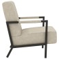 vidaXL Sillón de cuero sintético gris claro vidaXL Sillón de cuero sintético gris claro