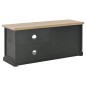 vidaXL Mueble para el televisor de madera negro 90x30x40 cm vidaXL Mueble para el televisor de madera negro 90x30x40 cm
