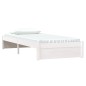 vidaXL Estructura de cama individual madera maciza blanca 90x190 cm